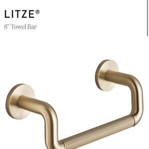 Brizo Litze 8" Gold Towel Bar